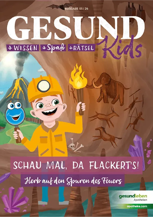 Titelseite Magazin GESUND Kids, Ausgabe 5: „Schau mal, da flackert’s!“